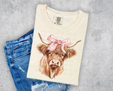 Highland Cow Bow T-Shirt