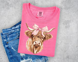 Highland Cow Bow T-Shirt