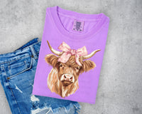 Highland Cow Bow T-Shirt