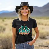 Howdy Pumpkin with Cow Print Pumpkin T-Shirt and Sweatshirt