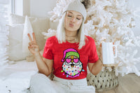 Faux Glitter Santa T-Shirt and Sweatshirt