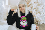 Faux Glitter Santa T-Shirt and Sweatshirt