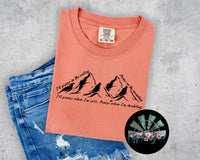 I'll Praise in the Valley, I'll Praise on the Mountain Black Design Design T-Shirt and Sweatshirt