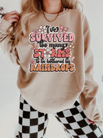 I've survived too many storms to be bothered by raindrops Short Sleeve T-Shirt