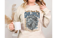 I will save thy Children Lion (Gold & Navy) T-Shirt and Sweatshirt