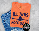 Striped IL Football PNG Digital Design (TWO DIGITALS)