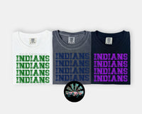 Stacked Grunge Indians (You get 12 different color files) PNG Digital Download
