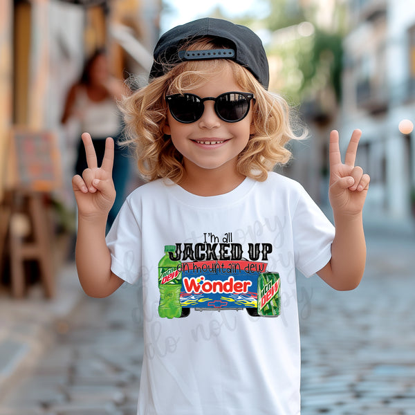 All Jacked up on Mtn Dew Wonder Car KIDS T-Shirt