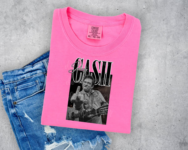 Middle Finger Johnny Cash T-Shirt and Sweatshirt