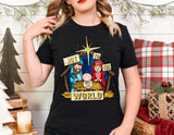 Joy to the World Nativity Scene T-Shirt and Sweatshirt