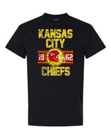 Distressed K@nsas City Chiefs Football with Helmet PNG Digital Design