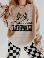 Fast Cars and Freedom Black Design TShirt