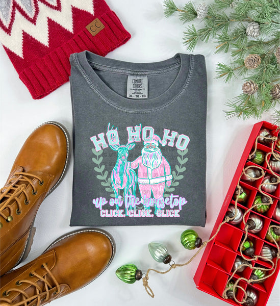 Ho Ho Ho up on the housetop Click, Click, Click T-Shirt and Sweatshirt