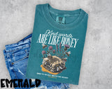 Kind words are like Honey Vintage Look (White Letters) T-Shirt and Sweatshirt