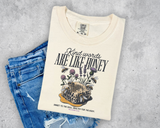 Kind words are like Honey Vintage Look (Black Letters) T-Shirt and Sweatshirt