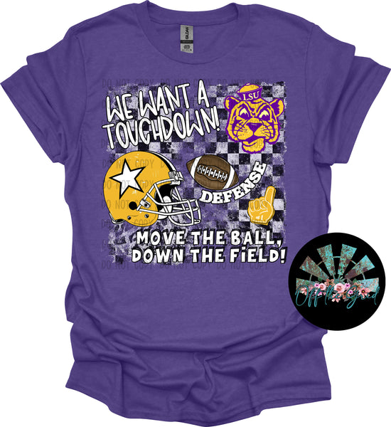 We want a Touchdown LSU Tigers #2 PNG Digital Design