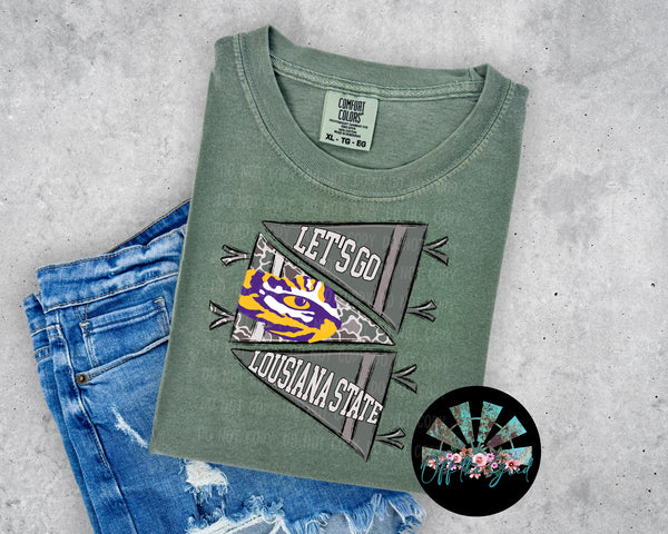 LSU #3 Camo Pennant Flag PNG Digital Design