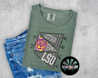 LSU Camo Pennant Flag PNG Digital Design