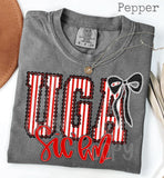 KIDS Lacey UGA With Bow T-Shirt and Sweatshirt