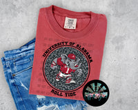 Leopard Circle AL R0ll Tide PNG Digital Design -- You get EIGHT Designs