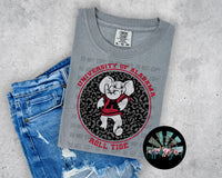 Leopard Circle AL R0ll Tide PNG Digital Design -- You get EIGHT Designs