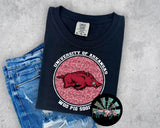 Leopard Circle AR Razorbacks PNG Digital Design -- You get FOUR Designs