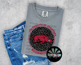 Leopard Circle AR Razorbacks PNG Digital Design -- You get FOUR Designs