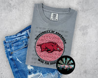 Leopard Circle AR Razorbacks PNG Digital Design -- You get FOUR Designs