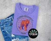 Leopard Circle Clemson Tigers PNG Digital Design -- You get FOUR Designs