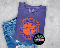 Leopard Circle Clemson Tigers PNG Digital Design -- You get FOUR Designs