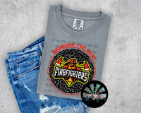 Leopard Circle Firefighters PNG Digital Design -- You get THREE Designs