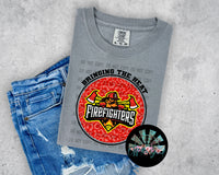 Leopard Circle Firefighters PNG Digital Design -- You get THREE Designs