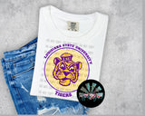 Leopard Circle LSU Tigers PNG Digital Design -- You get THREE Designs