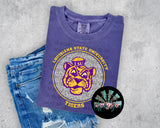 Leopard Circle LSU Tigers PNG Digital Design -- You get THREE Designs