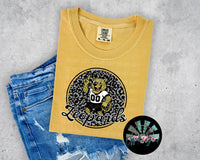 Leopard Retro Script Leopards Black and Gold PNG Digital Design (YOU GET 2 DESIGNS)