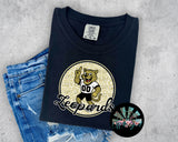 Leopard Retro Script Leopards Black and Gold PNG Digital Design (YOU GET 2 DESIGNS)