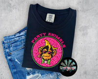 Leopard Circle Party Animals (Pink Letters) T-Shirt and Sweatshirt