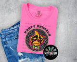 Leopard Circle Party Animals (Black Letters) T-Shirt and Sweatshirt