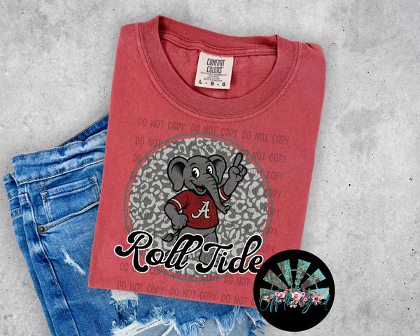 Leopard Retro Script AL PNG Digital Design (YOU GET 2 DESIGNS)