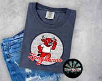 Leopard Retro Script Longhorns Red and Black PNG Digital Design (YOU GET 2 DESIGNS)