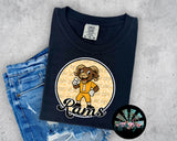 Leopard Retro Script Rams PNG Digital Design (YOU GET 2 DESIGNS)