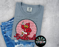 Leopard Retro Script Redbirds PNG Digital Design (YOU GET 2 DESIGNS)