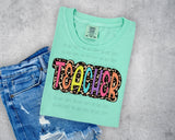 Leopard Teacher Short Sleeve T-Shirt