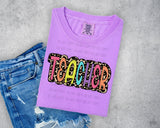 Leopard Teacher Short Sleeve T-Shirt