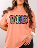 Leopard Teacher Short Sleeve T-Shirt