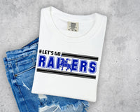 Let's Go Raiders Raiders Short Sleeve T-Shirt (Royal Blue and Black)