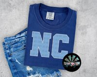 Faux Glitter NC School Names PNG Digital Design