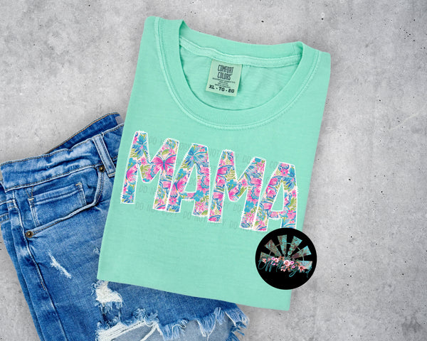 Mama Butterflies and Flowers T-Shirt and Sweatshirt