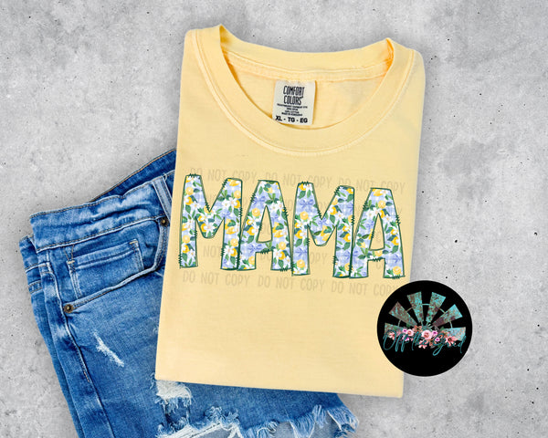 Mama Plaid Lemons PNG Digital Design