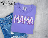 Mama Purple Bow Floral T-Shirt and Sweatshirt